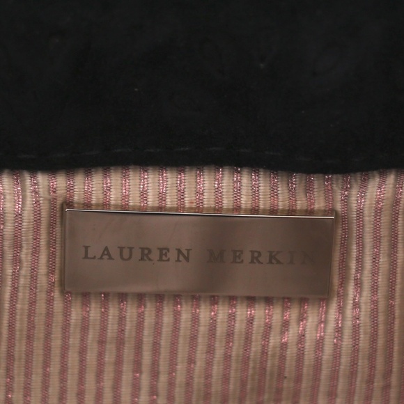 Lauren Merkin Navy embossed suede clutch - Picture 5 of 5